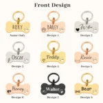 Bone Stainless Steel Dog ID Tag Custom Engraved with Name Personalized Logo Black Pet Memorial Gift Durable Collar Keepsake - Image 6