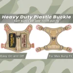 Tactical Dog Harness for Small Dogs - Military Service Dog Vest with Vertical Handle and Reflective Vest for Outdoor Training - Image 4
