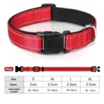 Reflective Dog Collar For Medium Large Dogs Soft Neoprene Padded Nylon Sturdy Adjustable Pets Collar for Medium Large Dogs - Image 5