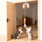 Electric Cat Toy with 2 Ropes Auto Swing Feather Toy Interactive Kitten Toy For Self Playing Caterpillar Interactive Cat Toys - Image 6
