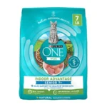 High Protein, Natural Senior Dry Cat Food, Indoor Advantage Senior+ - 7 Lb. Bag