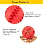 Dog Food Ball Pet Dog Toy Interactive Rubber Balls for Small Large Dogs Puppy Cat Chewing Toys Pet Tooth Cleaning Snack Ball - Image 2