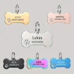 Personalized Engraved High Quality Dog Cat Tags with Name and Phone Number Bone Shaped Pet Pendant for Custom Pet Identification - Image 2
