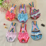 Female Dog Sanitary Panties Breathable Strap Type Reusable Washable Pet Diaper Shorts Summer Thin Heat Period for Teddy Dogs - Image 3
