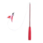 Pet Cat Toy Super Long Three Section Telescopic Rod Cat Teaser Stick Feather Replacement Head Cat Teaser Supplies New - Image 8