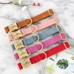 Personalized Dog Buckle Collar Soft PU Leather Dog ID Collars Free Engraved Pet Name Anti-lost Necklace For Small Large Dogs - Image 3