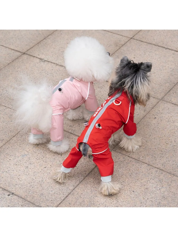 kf-S32d0763788cb4096beb9b979aa3c73c56 DOGWaterproof Dog Onesie with Zipper 4 Legs Pet Clothes for Spring Summer Y Pet Outfit - Image 1