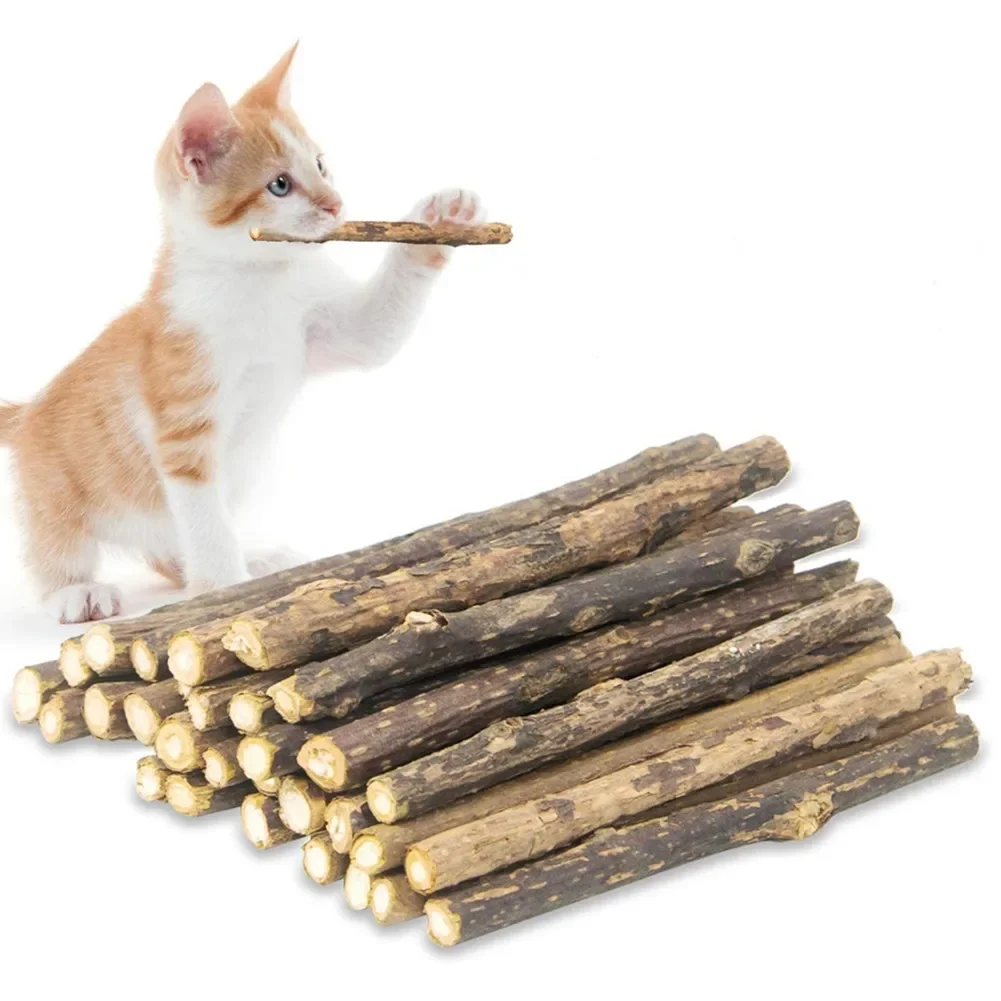 kf-S32f88cf51bee452d82af6e29f368b382r 15pcs Natural Matatabi Cat Catnip Toy Kitten Molar Chew Stick Pet Cleaning Teeth Cat Treat Toy Actinidia Silvervine Pet Products - Image 1