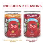 Tender Cuts in Gravy Chicken and Brown Rice and Beef and Barley Entrees High Protein Wet Dog Food Variety Pack, 13 oz Cans - Image 4