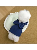 DOGPomeranian Teddy Dog Clothes, Cat Clothes, Spring and Summer Thin and Breathable Princess Dress, 26 Ultra-Simple Leash Dress - Image 4
