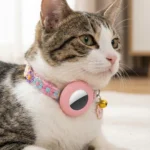 For Airtag Cat Collar with Heart Pendant Girl Cat Cute Flower Positioning Cover Cat Collar Kitten Puppy Rabbit Without Airtag - Image 8