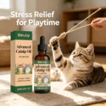 Catnip Oil Drop Relieve Stress Anxiety Promote Relaxation & Mood Balance Reduce Destructive Behaviors Natural Calming Supplement - Image 4