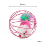 Funny Feather Mice Ball Cage For Kitten Creative Playing Toys Pet Products Play Cat Mouse Toy игрушки для кошек - Image 6