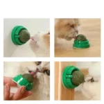 Natural Catnip Cat Wall Stick-on Ball Toy Scratchers Treats Healthy Natural Removes Balls to Promote Digestion Cat Grass Snack - Image 4
