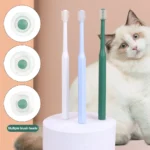 Pet Cat Toothbrush Super Soft Nylon Bristles Tooth Brush 360 Degree Oral Cleaning&Cat Face Blackhead Cleaning Cat Acne Brush - Image 2