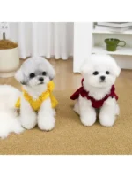 DOGPomeranian Teddy Dog Clothes, Cat Clothes, Spring and Summer Thin and Breathable Princess Dress, 26 Ultra-Simple Leash Dress - Image 3