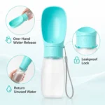 1PC 300ml 500ml Travel Pet Water Bottle Integrated Drinking Bowl Portable Dispenser for Dogs Cats Outdoor Travel and Activities - Image 2