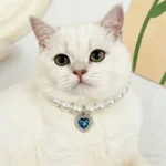 Princess Style Pet Pearl Collar for Dogs Cats - Cute Jewelry Accessory for Puppy Kitten Chihuahua Perfect Wedding Gift - Image 2