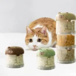 Practical Plastic Multi-Layer Cat Food Box Sealed Moisture-Proof Dog Snacks Storage Box Cute Cat Food Bucket Outdoor - Image 4