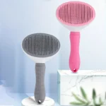 One-Click Pet Hair Removal Comb for Effortless Grooming of Dogs and Cats - Float Hair Removal Slicker Brush with Automatic Funct - Image 3