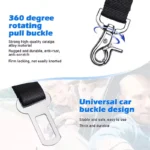 Popular new reflective dog car seat belts with shock absorption function adjustable length pet car seat belts - Image 4