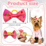 Dog Bow 200PCS Hair Accessories Cute Puppy Bow Handmade Removable Bow With Rubber Band For Dogs and Cat Wholesale Pet Supplies - Image 4
