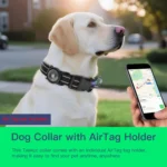 Waterproof Air Tag Dog Collar with AirTag Holder, Reflective Soft Padded & Safety Buckle, AirTag Pet Collar Adjustable for Dogs - Image 3