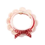 Cute Pet Cat Saliva Towel Hand-knitted Adjustable Kitten Cat Puppy Bow-knot Collar Pet Cat Decorative Collar Kitten Accessories - Image 5