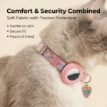 For Airtag Cat Collar with Heart Pendant Girl Cat Cute Flower Positioning Cover Cat Collar Kitten Puppy Rabbit Without Airtag - Image 4