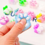 10-30Pcs Mini Cute Cat Claw Plush Pinch Fun Colorful Halloween Christmas Party Pack Fillers for Pressure Reduction Cartoon Style - Image 4