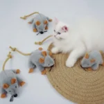 Plush Cat Toy Mouse Realistic Moving Tail with Sound Interactive Kitten Toys for Indoor Cats Hunting Game Play Pet Supplies - Image 2