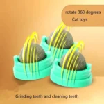 Catnip Cat Wall Stick-on Ball Toy Scratchers Treats Healthy Natural Removes Balls to Promote Digestion Cat Grass Snack - Image 3