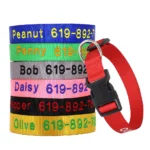 Adjustable Nylon Embroidered Dog Collar Custom ID Name Accessories Pet Collars For Small Medium Large Dogs Pets Supplies Perro - Image 5