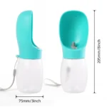 Portable Pet Water Bottle 300ml BPA Free Outdoor Leakproof Dog Travel Water Dispenser Drinking Bowl for Walking Hiking Camping - Image 6