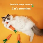 Fun Cat Teething Stick Sound Carrot Cuddle Toy Anti-Bite Scratch Board Pet Supplies for Interactive Entertainment - Image 2