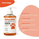 Human-Grade Salmon Oil (500ml, 300ml, 200ml 100ml) for Dogs & Cats Omega 3 Fatty Acids Supplement for Optimal Health & Nutrition - Image 3