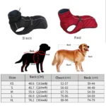 Dog Outdoor Jacket Waterproof Reflective Pet Coat Vest Winter Warm Cotton Dogs Clothing for Large Middle Dogs Labrador - Image 2