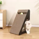 2-in-1 Triangle Cat Scratcher with Spinning Balls, Anti-Scratch Cardboard for Cat Stress Relief Indoor Pets - Image 3