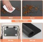 Pet Feeding Mat-Absorbent Pet Placemat for Food and Water Bowl, with Waterproof Rubber Backing, Quick Dry Water Mat for Dog Cat - Image 4