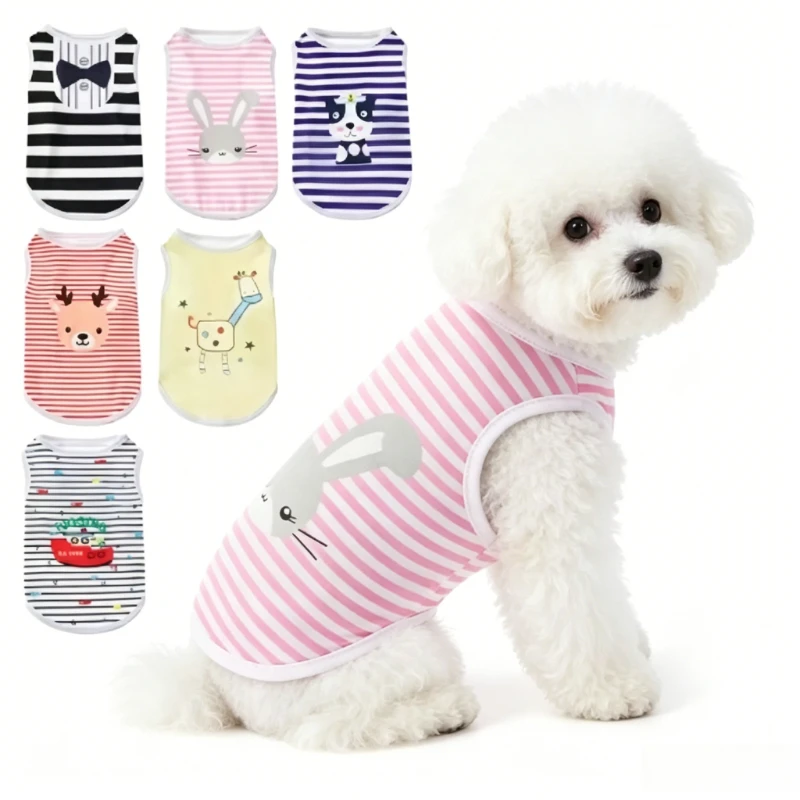 kf-S3cbee2cc870040dcb76913deb32b5fd6A Cute Summer Pet Dog Cooling Vest Cartoon Soft Clothing Summer Casual Shirts Small Medium Large Dogs Puppy French Bulldog Clothes - Image 1