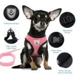 Cat Harness Vest Walking Lead Leash For Puppy Dogs Collar Polyester Adjustable Mesh Dog Harness For Small Medium Pet Accessories - Image 3