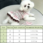 New Cute Style Summer Dog Dress Soft Thin Rainbow Stripes Lace Dog Dresses Breathable Teddy Dog Skirt for Small Dogs - Image 7
