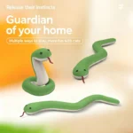 Simulated snake Dog Toy Crinkle Sound Toy Soft Linen Interactive Toy Kitten Kick Toy for Indoor Persimmon Teasing Cat Teaser - Image 3
