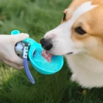 Dog Water Bottle with Removable Silicone Bowl,285ml Stainless Steel Construction, Leak-Proof for Outdoor Activities Like Walking - Image 2