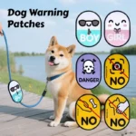 1PCS Dog Leash Warning Patches - Interactive Hook & Loop Dog/Cat Alert Tags for "No Touch", "No Feed" Messages
