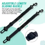Adjustable Dog Car Seat Belt Elastic Pet Safety Restraint Heavy Duty Nylon Leash For Vehicle Travel - Image 4