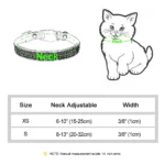 Soft Pink Suede Leather Cat Collar - Cute Bling Rhinestone Design, with Bell & Safety Breakaway Buckle, Adjustable XS/S Sizes - Image 6