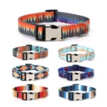 Forest Pattern Collar Pet Accessories Pet Stripes Polyester National Wind Dog Rope Adjustable Nylon Dog Collar Personalized - Image 3