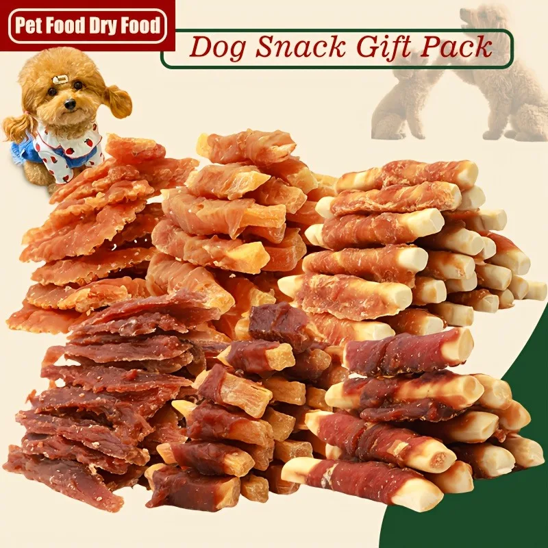 kf-S4028cc5d7e9e4274be3172cf85fdd1dd3 Duck Dried Chicken Dried Duck Milk Stick Chicken Cowhide Stick Chicken Sweet Potato Strip Duck Sweet Potato Strip 6 Products 100g Each. - Image 1
