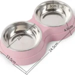 Double Pet Bowls Dog Food Water Feeder Stainless Steel Pet Drinking Dish Feeder Cat Puppy Feeding Supplies Small Dog Accessories - Image 3